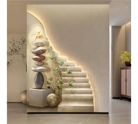 LUVEQLSIT Décoration murale 3D, Décor mural en cristal, Grande décoration d'intérieur, Peinture murale créative, Idéal pour entrée et couloir(Gold B,80cm/31.4in)