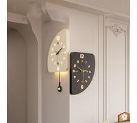 LUVEQLSIT Horloge Murale d'angle - Horloge décorative 3D Double Face pour Salon - Horloge Lumineuse à Fixation d'angle à 90° avec Mouvement Silencieux(59cm/23.2in)