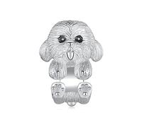 luvhaha Beaux charms en forme de chien en forme d'ours en argent sterling 925 pour bracelet Pandora pour femme, Argent sterling