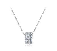 luvhaha Collier Mozambique en argent sterling 925 éblouissant pour femme, keineKeine Größe verfügbar, Argent sterling, Oxyde de zirconium créé