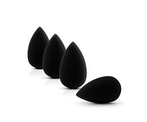 Luvia Beauty Blender Mini Sponge Set - 4 éponges à oeufs de maquillage en noir - Super doux pour estomper avec précision et grande surface