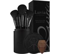 Luvia-Cosmetics Brush Brush-SetPrime Vegan Pro Set Black 12 pinceaux de maquillage + 1 éponge de maquillage + 1 disque démaquillant + 1 porte-pinceaux refermable 1 Stk.