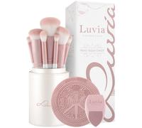 Luvia-Cosmetics Brush Brush-SetPrime Vegan Set Candy Pinceaux cosmétiques 7 pces + Éponge de maquillage 1 pce + Tampon de nettoyage 1 pce + Porte-pinceau verrouillable 1 pce. 1 Stk.