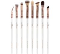 Luvia Cosmetics Prime Vegan All Eye Want kit de pinceaux yeux Pearl White / Metallic Coffee Brown