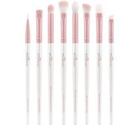 Luvia Cosmetics Prime Vegan All Eye Want kit de pinceaux yeux Candy (Pearl White / Rose) 8 pcs