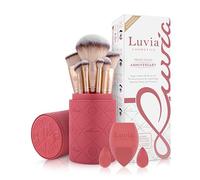 Luvia Lot de 14 pinceaux de maquillage végétaliens avec pinceau à poudre, éponge et mélangeur XL Idéal pour les débutants et les professionnels Pinceaux de maquillage de qualité supérieure pour un