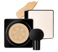 Luvie Glow Foundation Cushion,Mushroom Head Air Cushion CC Cream,Bb Cream Face Makeup Foundation,Even Skin Tone,Moisturizing Concealer Brighten Long-Lasting,For All Skin Types (Nude)