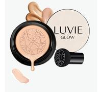 Luvie Glow Foundation Cushion, Mushroom Headair Cushion Cc Cream, Luvie Glow Cushion Foundation Fulcoverage, Moisturizing Long-Lasting, Even Skin Tone for All Skin Types