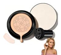 Luvie Glow Foundation, Mushroom Head Air Cushion Cc Cream, Luvie Changing Foundation, Moisturizing, Concealing, Brightening, Long-Lasting and Smudge-Proof, Suitable for All Skin Types (Ivory)