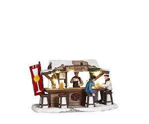 Luville Collectables LuVille Village de Noël Miniature Marchand de Schnaps - L16 x l7.5 x H9 cm Multicolore