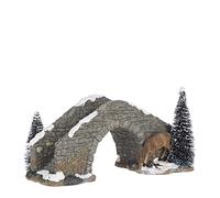 luville collectables Stone Bridge with deer-l24 x w11,5 x 13 cm Figurines de Jardin Multicolore, Unique