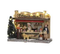 Luville Kiosque à Beignets Miniature pour Village de Noël - Décoration de Villag
