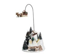 Luville Village de Noël Flying Santa - 16 x 17 x 15 cm - Polyrésine - Multicolore