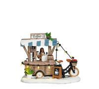 LuVille Village de Noël Miniature Café à emporter -L13,5 x l8 x H11 cm