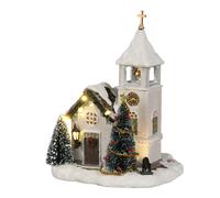 LuVille Village de Noël Miniature Église suédoise Kyrka - L14 x H20 cm