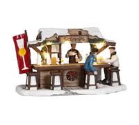 Luville Collectables LuVille Village de Noël Miniature Marchand de Schnaps - L16 x l7.5 x H9 cm Multicolore