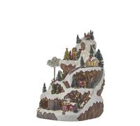 LuVille Village de Noël Miniature Piste de Ski - L33 x l31 x H46 cm