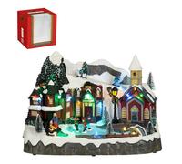 LuVille Village de Noël Miniature Place du village - H24 cm