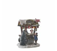 LuVille Village de Noël Miniature Stand de bonbons - L9.5 x l8 x H10