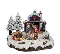 Luville - Village Santa with Deer Included Adapter
