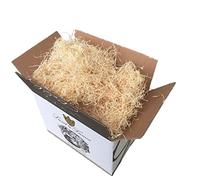 Luvit & Lumoè Laine de bois pour paniers-cadeaux | Paille en bois séchée naturelle pour bonbonnières, Noël, Pâques, fleuristes 1kg| Matériau de remplissage de copeaux décoratifs pour emballage cadeau.