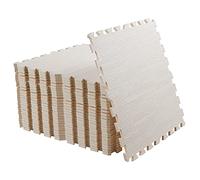 LUVODI Tapis en Mousse EVA Emboîtables - 240 x 180cm - Effet Bois Doux pour Salon, Salle de Gym à la Maison - Jeu de Bébé Ramper - Tapis d'Entraînement - Carrelage Sol de Garage Fitness - 12PCS
