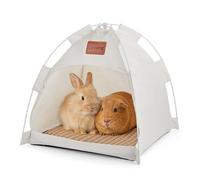 Luvore Tente Lit de Chat Portable 40x40x37cm, Tente pour Animal Domestique, Aucune Installation requise, Nid avec Coussin Amovible, Tipi pour Chiens, Chats, Lapins