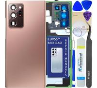 LUVSS Cache Batterie pour Samsung Galaxy Note 20 Ultra Or Bronze Coque Vitre Arrière avec Lentille de Caméra, Adhésifs, Kit Outils, Guide De Réparation SM-N985 N986B