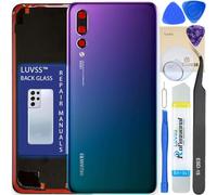 LUVSS Vitre Arrière pour Huawei P20 Pro Aurora Coque Cache Batterie avec Lentille de Caméra, Adhésifs, Kit Outils, Guide De Réparation