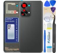 LUVSS Vitre Arrière pour OnePlus Nord 2T 5G Gris Coque Cache Batterie avec Lentille de Caméra, Adhésifs, Kit Outils, Guide De Réparation