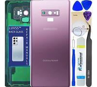 LUVSS Vitre Arrière pour Samsung Galaxy Note 9 N960 Violet Coque Cache Batterie avec Lentille de Caméra, Adhésifs, Kit Outils, Guide De Réparation