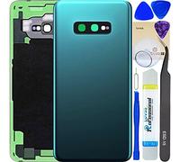 LUVSS Vitre Arrière pour Samsung Galaxy S10e SM-G970F/DS Vert Coque Cache Batterie avec Lentille de Caméra, Adhésifs, Kit Outils, Guide De Réparation