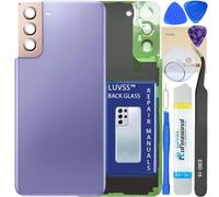 LUVSS Vitre Arrière pour Samsung Galaxy S21+ Plus G996 Violet Coque Cache Batterie avec Lentille de Caméra, Adhésifs, Kit Outils, Guide De Réparation