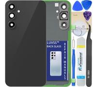 LUVSS Vitre Arrière pour Samsung Galaxy S23 FE SM-S711B/DS Gris Coque Cache Batterie avec Lentille de Caméra, Adhésifs, Kit Outils, Guide De Réparation