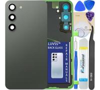 LUVSS Vitre Arrière pour Samsung Galaxy S23 SM-S911B/DS Vert Coque Cache Batterie avec Lentille de Caméra, Adhésifs, Kit Outils, Guide De Réparation
