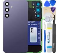 LUVSS Vitre Arrière pour Samsung Galaxy S24+Plus SM-S926B/DS Pourpre Coque Cache Batterie avec Lentille de Caméra, Adhésifs, Kit Outils, Guide De Réparation