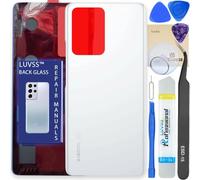 LUVSS Vitre Arrière pour Xiaomi Mi 11T / 11T Pro Blanc Coque Cache Batterie, Adhésifs, Kit Outils, Guide De Réparation