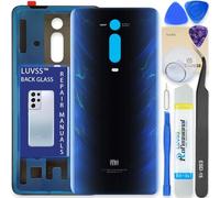LUVSS Vitre Arrière pour Xiaomi Mi 9T / 9T Pro Bleu Coque Cache Batterie, Adhésifs, Kit Outils, Guide De Réparation