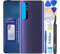 LUVSS Vitre Arrière pour Xiaomi Mi Note 10 Lite Pourpre Coque Cache Batterie, Adhésifs, Kit Outils, Guide De Réparation