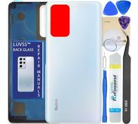 LUVSS Vitre Arrière pour Xiaomi Redmi Note 10 Pro Bleu Coque Cache Batterie, Adhésifs, Kit Outils, Guide De Réparation