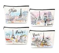 Luvsweets Lot de 4 trousses de maquillage pour femmes, filles, amies, 4 pièces Paris, Paris