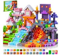 LUVTOY Construction Magnetique Enfant - Cube Magnétique - Jeu Aimant Magnetic avec Jeux Aimants Bloc Magnetique- Jouet Éducatif Montessori pour Enfants 3 4 5 6 7 8 9 10 Ans Cadeau Créatif