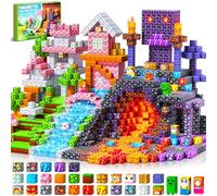LUVTOY Construction Magnetique Enfant - Cube Magnétique - Jeu Aimant Magnetic avec Jeux Aimants Bloc Magnetique- Jouet Éducatif Montessori pour Enfants 3 4 5 6 7 8 9 10 Ans Paques Cadeau Créatif