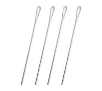 luvtree Cuillères à mélanger en acier inoxydable 304 à long manche - Réutilisables, idéales pour café, cocktails, thé glacé - Lot de 4, longueur 21,8 cm, argent, passe au lave-vaisselle