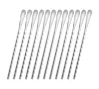 luvtree Lot de 12 cuillères à café réutilisables en acier inoxydable de 15,8 cm