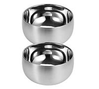 luvtree Lot de 2 bols ronds à double paroi en acier inoxydable 316 - diamètre 13 cm, hauteur 7,5 cm - léger, résistant et compatible lave-vaisselle.