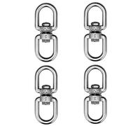luvtree Lot de 4 crochets pivotants universels M5 en acier inoxydable - Connecteur polyvalent pour bateaux, animaux domestiques et projets de bricolage, crochet de suspension multifonction