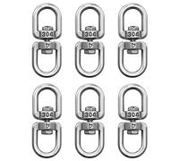 luvtree Lot de 6 crochets pivotants universels M4 en acier inoxydable - Connecteur polyvalent pour bateaux, animaux domestiques et projets de bricolage, crochet de suspension multifonction