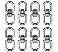 luvtree Lot de 8 crochets pivotants universels M5 en acier inoxydable - Connecteur multi-usage pour bateaux, animaux domestiques et projets de bricolage, crochet de suspension multifonction
