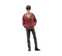Luwecf 1:64 Boy Model Figure Tiny People Caractère Mini Doll Papage à la main pour Dollhouse Decor Micro Landscapes Decor Diorama Layout